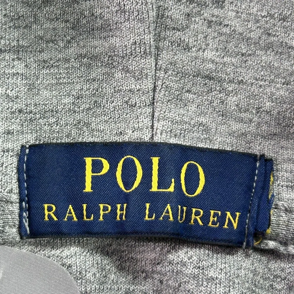 Polo Ralph Lauren Hoodie Mens 2XL Gray‎ Full Zip Fleece Sweatshirt Pony Logo